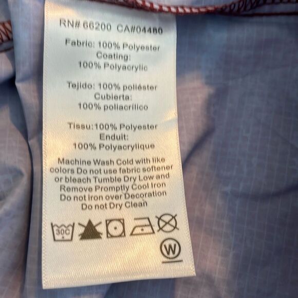 Asics Packable Windbreaker Jacket Purple Deep Mars Print L - Picture 12 of 13